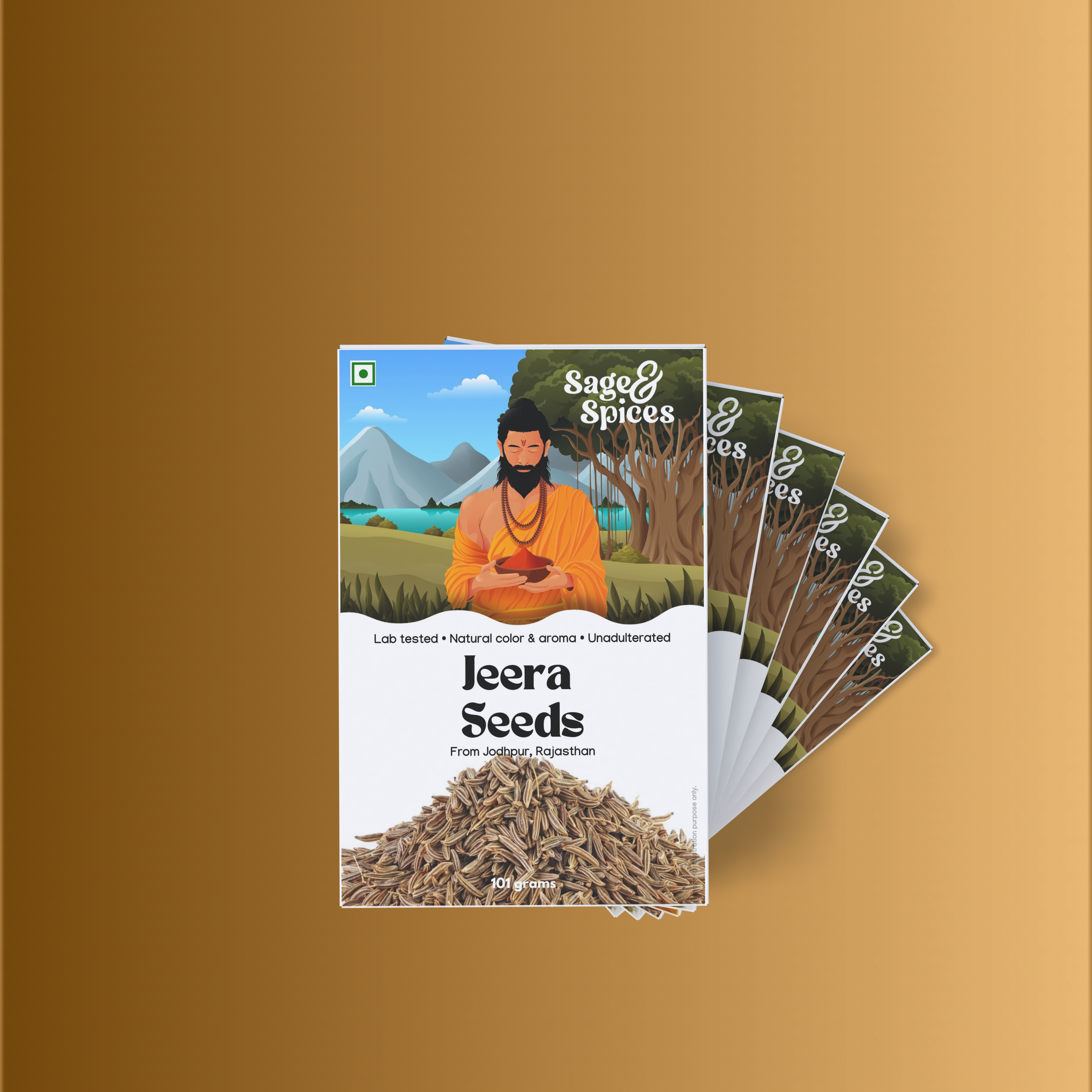 Sage & Spices Jeera Seeds 101 gram pack